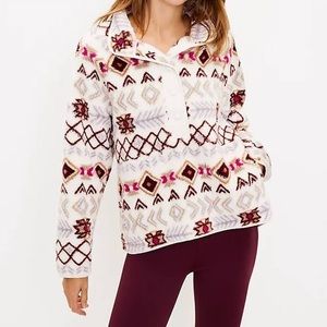 Lou & Grey Fair Isle Cozy Up Sherpa Jacket!
